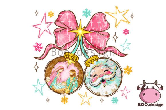 Christian and Santa Claus Christmas PNG