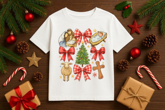 Christian Nativity Christmas PNG for T-Shirt Designs