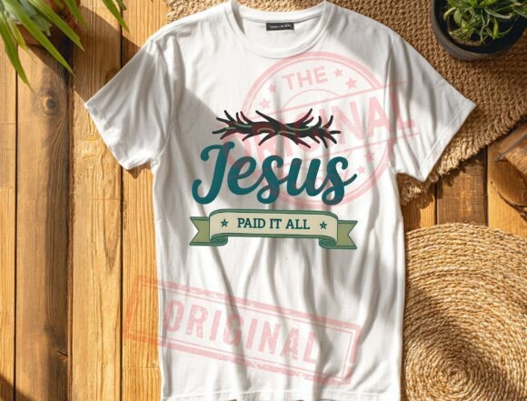 Christian PNG Designs: Jesus Paid It All T-Shirt Designs