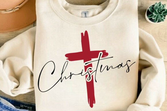 Christmas Cross SVG, Christian Christmas T-Shirt Designs