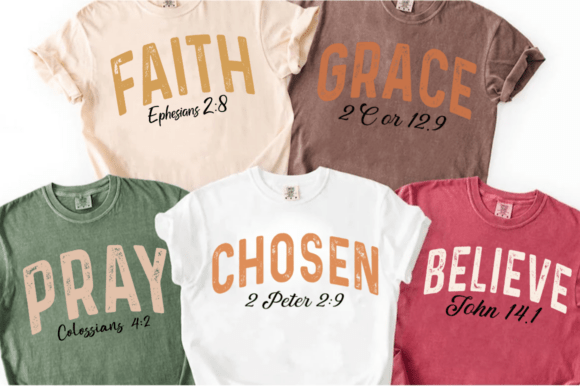 Fall Christian PNG Bundle: Thanksgiving T-Shirt Designs