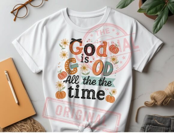 Fall Christian PNG: God Is Good T-Shirt Designs