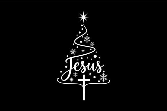 Jesus Christmas Tree Faith Design T-Shirt Designs