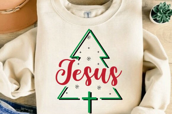 Jesus Christmas Tree SVG, Bible Verse SVG