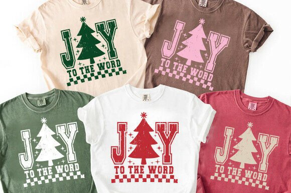 Joy to the Word Vintage Christian PNG T-Shirt Designs