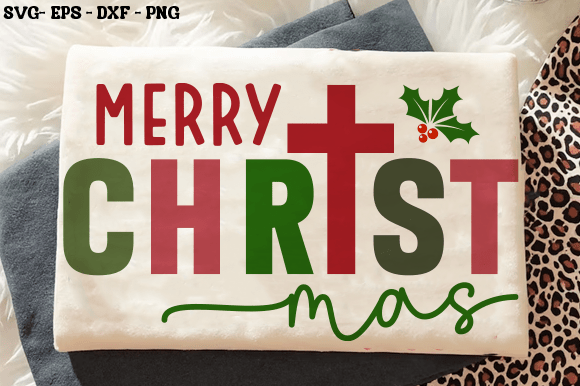 Merry Christmas Cross SVG: T-Shirt Designs