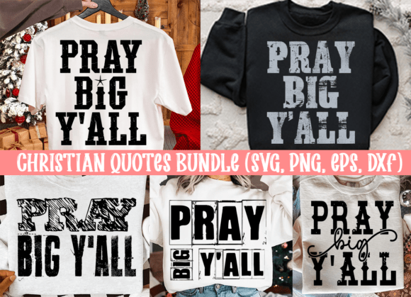 Pray Big Y T-Shirt Designs SVG