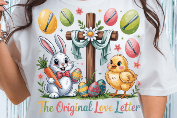 Retro Christian Easter Design PNG for T-Shirt Designs